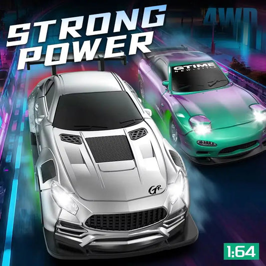 New 1:64 Mini Desktop Simulation Rc High-Speed Remote Control Car 2.4g Pocket Four-Wheel Drive Drift Remote Control Toy Boy Gift