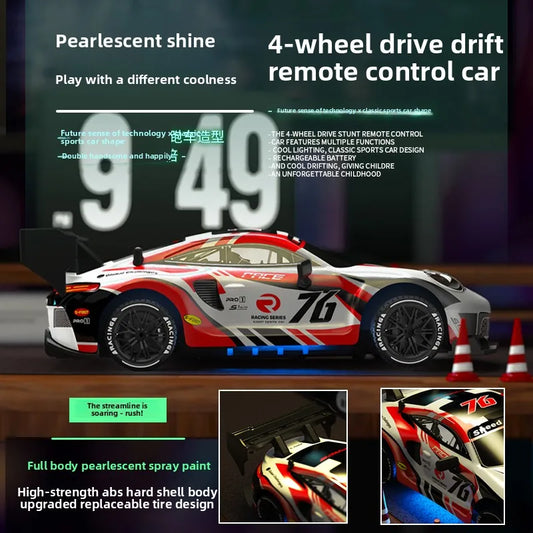 1:24 RC drift vehicle 4WD High Speed  Racing Cars 2.4G Controlled Vehicle Model Toy Gift for Kids Adults