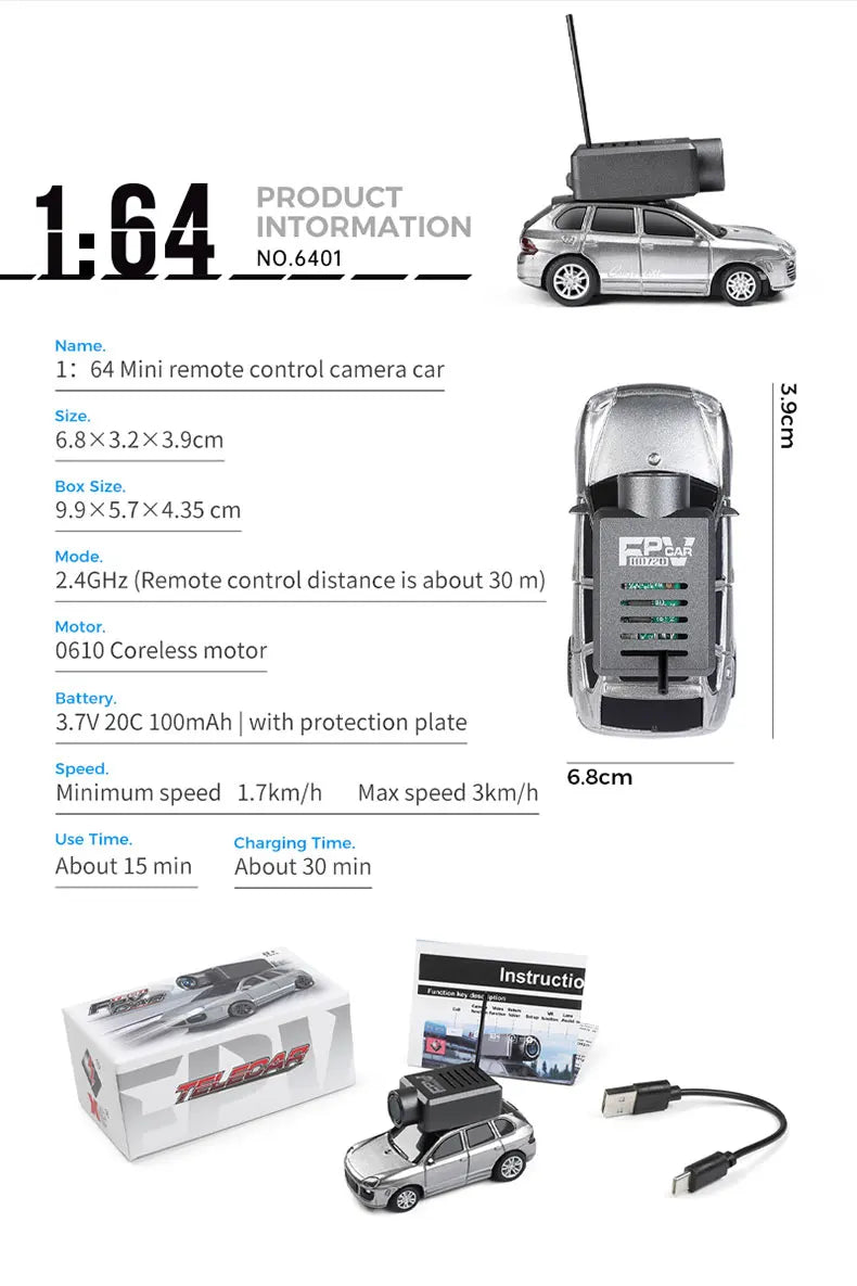 WLtoys 6401 Mini RC Cars 1:64 With Camera Wifi APP Control RC Mini Remote Control Camera Car For Toy Kids Gifts