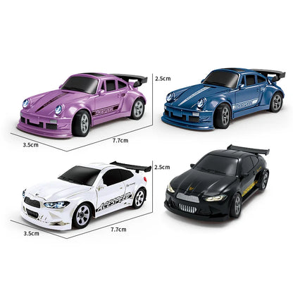 1/64 RC Car 2.4G 4WD High Speed Drift Mini Desktop Racing Car Four Wheel Drive Radio Controlled Mini GTR Racing Model Boy Toy