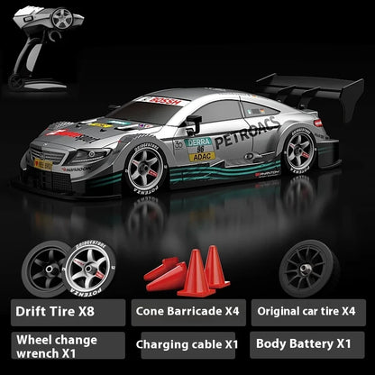 Drift Car 1:16 40km/h 2.4G 4WD High Speed 3 Type of Tire 2 sets of Tail Classic Edition Professional Racing Rc Cars for Adults