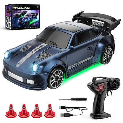 1/64 Scale Drift RC Car - 2.4GHz Desktop Mini Racing Model with ESP, 4WD Remote Control Vehicle, Toy for Adults & Kids, Ideal Gi