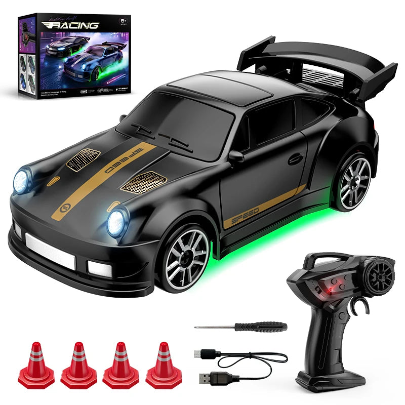 1/64 Scale Drift RC Car - 2.4GHz Desktop Mini Racing Model with ESP, 4WD Remote Control Vehicle, Toy for Adults & Kids, Ideal Gi