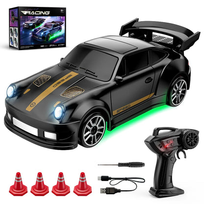 1/64 Scale Drift RC Car - 2.4GHz Desktop Mini Racing Model with ESP, 4WD Remote Control Vehicle, Toy for Adults & Kids, Ideal Gi