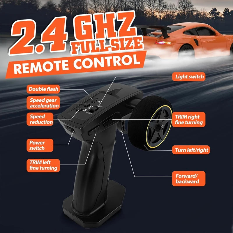 2.4G RC Drift Car 1/43 4WD Remote Control Car High Speed Electric Radio Controlled Mini Racing Car Model Boy Toys Hobby Gift Hot