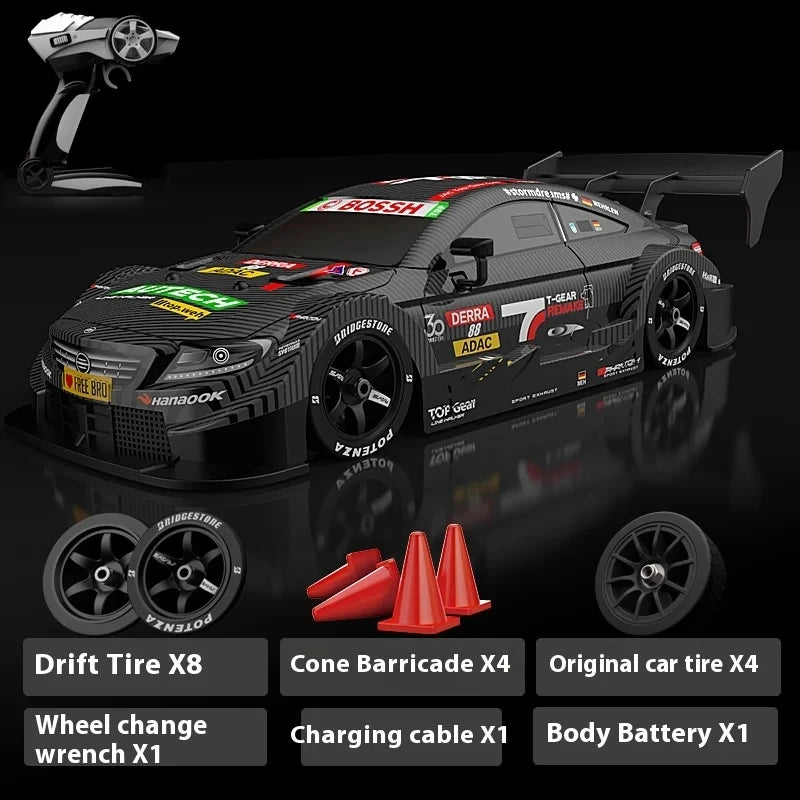 Drift Car 1:16 40km/h 2.4G 4WD High Speed 3 Type of Tire 2 sets of Tail Classic Edition Professional Racing Rc Cars for Adults