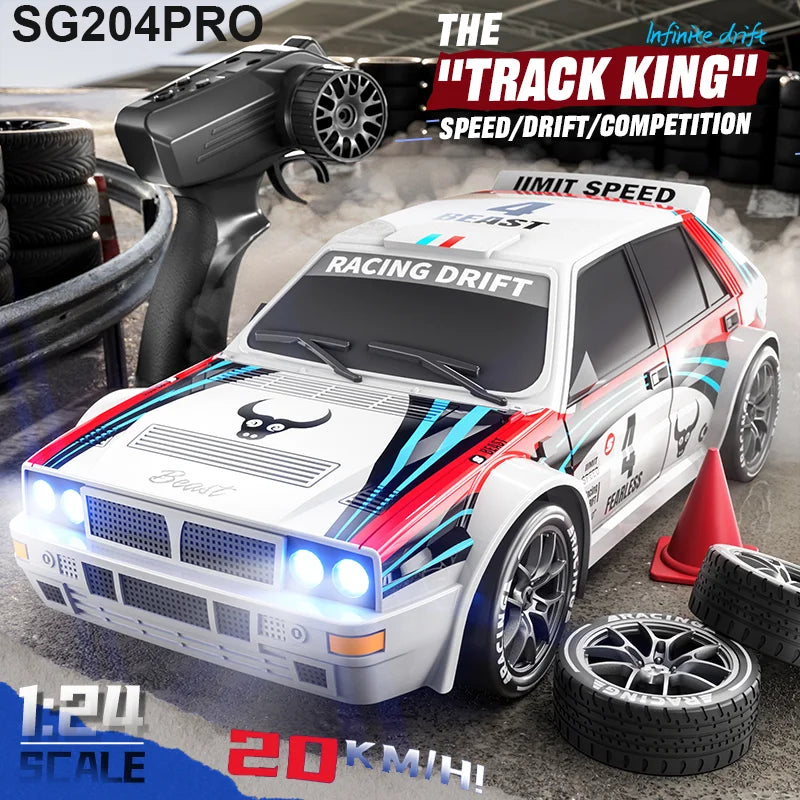 RC Raceway Drift Car SG204 PRO 1:24 Scale High Speed 20KMH 4WD Off Road Monster Truck Kids Boys Gift Racing Toys Kids Boys Girls