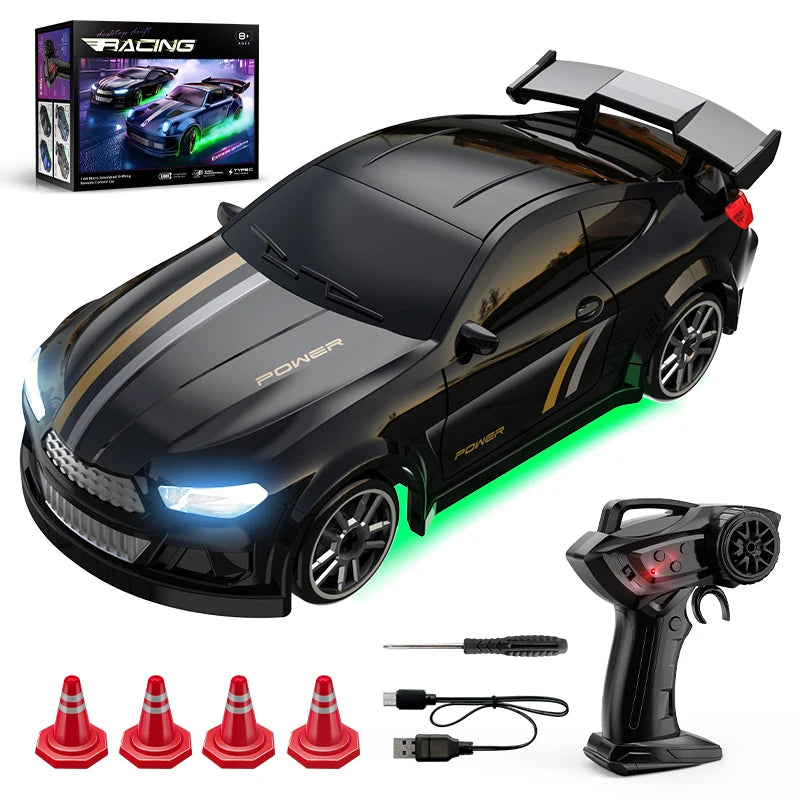 1/64 Scale Drift RC Car - 2.4GHz Desktop Mini Racing Model with ESP, 4WD Remote Control Vehicle, Toy for Adults & Kids, Ideal Gi
