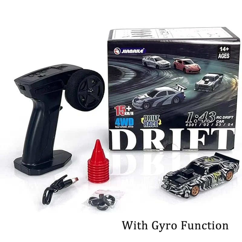 2.4G RC Drift Car 1/43 4WD Remote Control Car High Speed Electric Radio Controlled Mini Racing Car Model Boy Toys Hobby Gift Hot