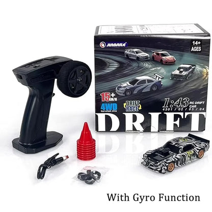 2.4G RC Drift Car 1/43 4WD Remote Control Car High Speed Electric Radio Controlled Mini Racing Car Model Boy Toys Hobby Gift Hot