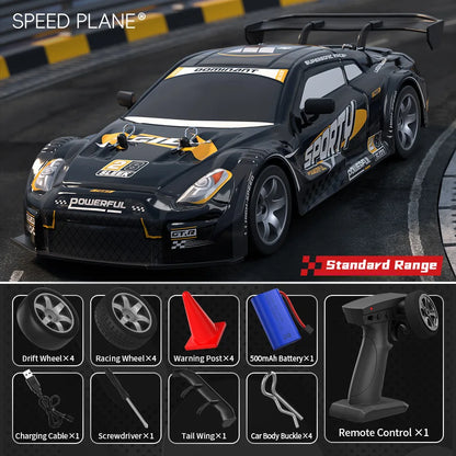 RC Drift Car 1:16 Remote Control Vehicle Wireless RC High Speed Racing Cars with LED Lights and Drift Tires for Birthday Xmas