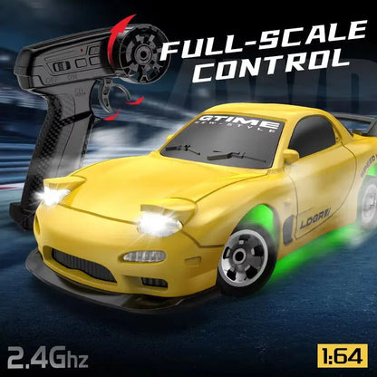 New 1:64 Mini Desktop Simulation Rc High-Speed Remote Control Car 2.4g Pocket Four-Wheel Drive Drift Remote Control Toy Boy Gift