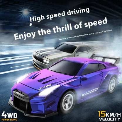 1/64 Mini RC Desktop RC Car Full Scale 4WD Drift Car Desktop Racing Model Ornament Boy RC Car