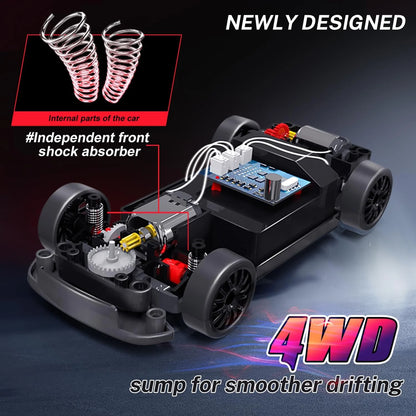 RC Drift Cars 1:24 Remote Control Car 4WD Drift RC Cars Vehicle 20km/h High Speed Racing RC Drifting Car Gifts Toy for Boys Kids