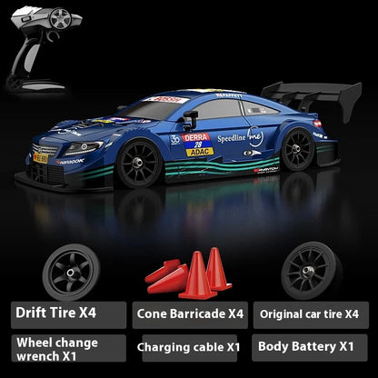 Drift Car 1:16 40km/h 2.4G 4WD High Speed 3 Type of Tire 2 sets of Tail Classic Edition Professional Racing Rc Cars for Adults
