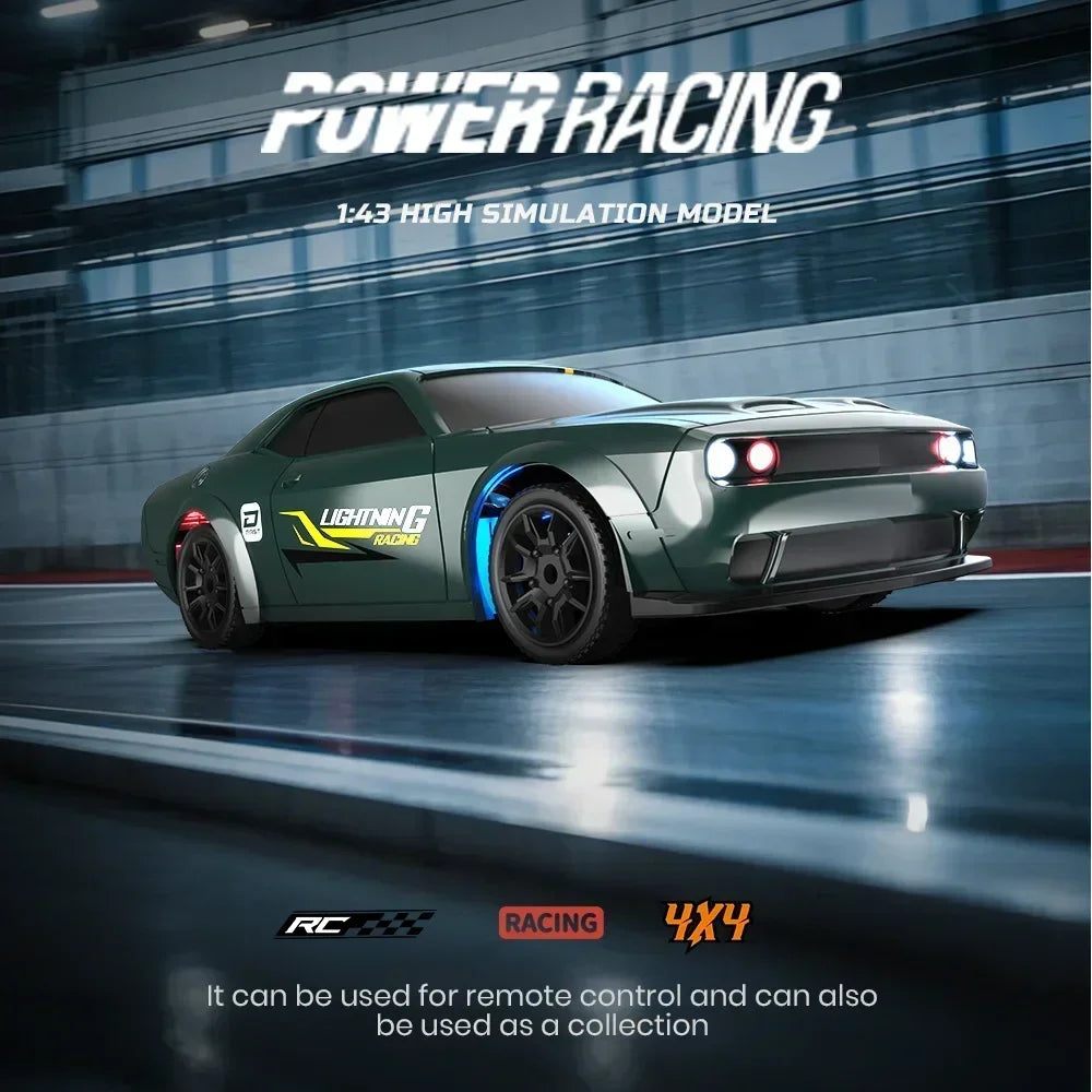 RC Drift Vehicle 1/43 4WD Car 2.4G High Speed 15km/h Remote Control Mini Racing Cars Model Toys for Boys Kids Birthday Gifts