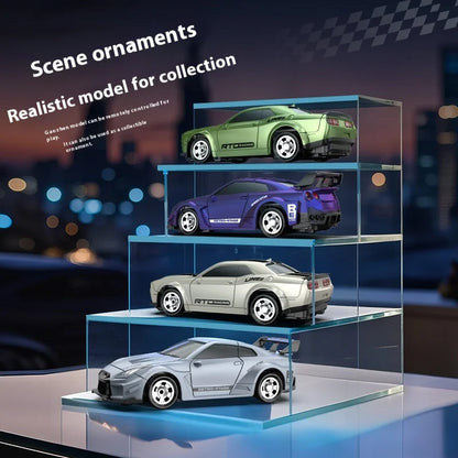 1/64 Mini RC Desktop RC Car Full Scale 4WD Drift Car Desktop Racing Model Ornament Boy RC Car