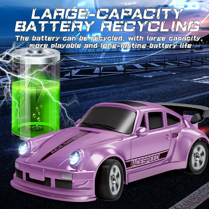 1/64 RC Car 2.4G 4WD High Speed Drift Mini Desktop Racing Car Four Wheel Drive Radio Controlled Mini GTR Racing Model Boy Toy