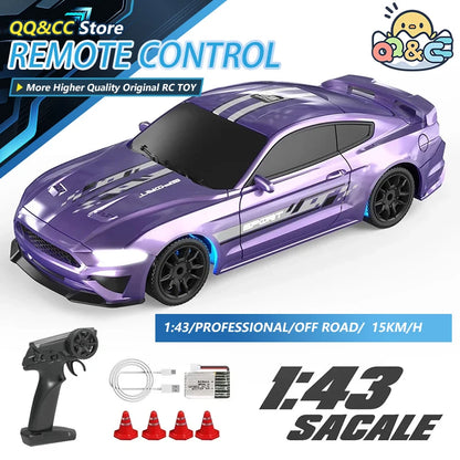 RC Drift Vehicle 1/43 4WD Car 2.4G High Speed 15km/h Remote Control Mini Racing Cars Model Toys for Boys Kids Birthday Gifts