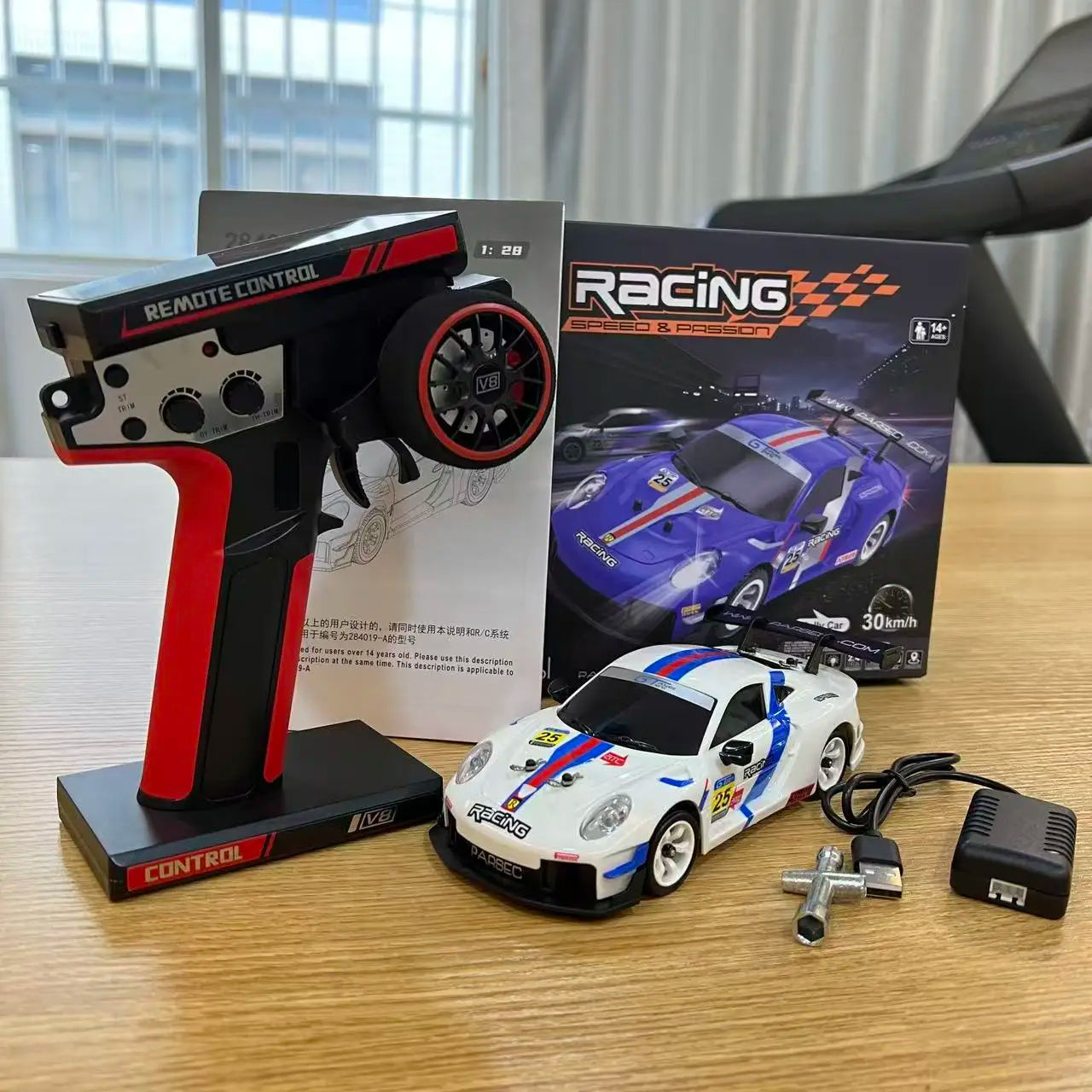 RC Drift Car 1:28 WLTOYS 284191 4x4 30KM/H with Gyroscope Full Functional Simulation Remote Control Car for Adults