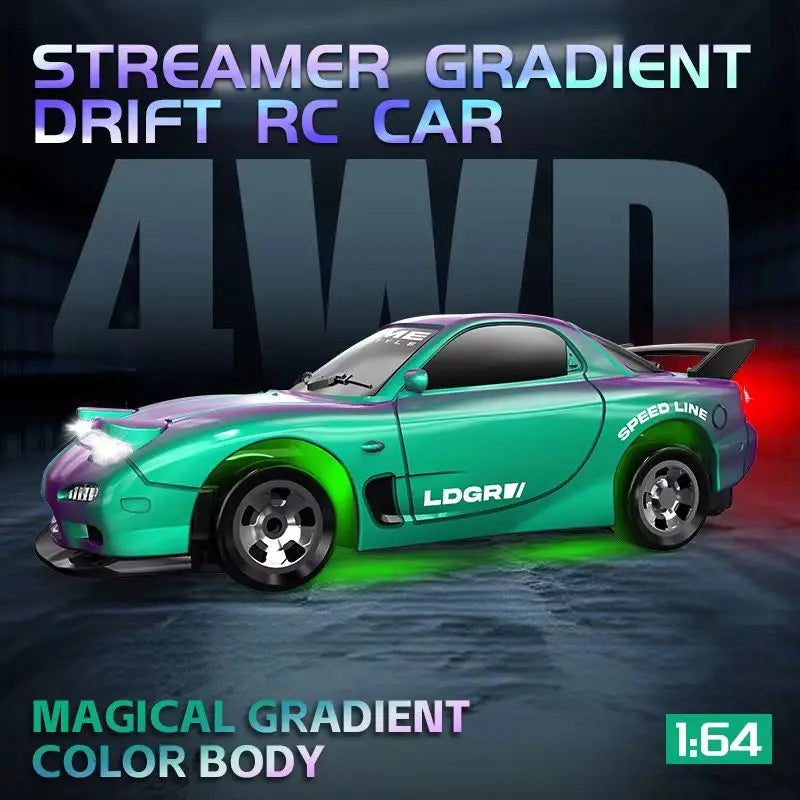 New 1:64 Mini Desktop Simulation Rc High-Speed Remote Control Car 2.4g Pocket Four-Wheel Drive Drift Remote Control Toy Boy Gift