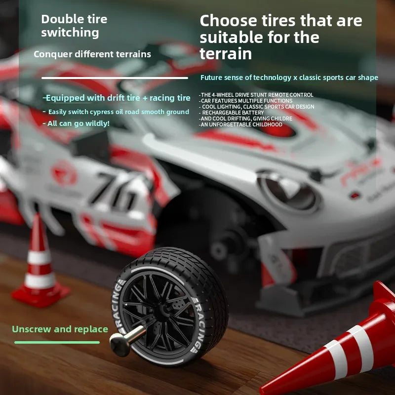 1:24 RC drift vehicle 4WD High Speed  Racing Cars 2.4G Controlled Vehicle Model Toy Gift for Kids Adults