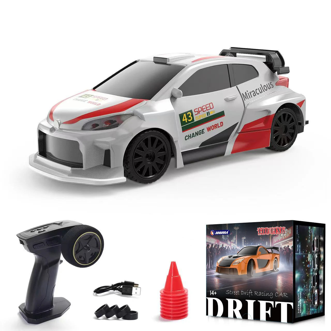 2.4G RC Drift Car 1/43 4WD Remote Control Car High Speed Electric Radio Controlled Mini Racing Car Model Boy Toys Hobby Gift Hot